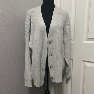 Target Ava & Viv Gray Button-Up Women's Sweater - Size 1X 16W-18W